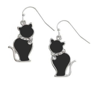 Black Cat Earrings - Bluebells of Bath