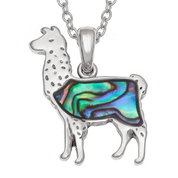 Llama Paua Shell Necklace - Bluebells of Bath