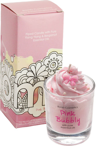 Pink Bubbly Candle