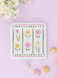 Spring Flowers Ceramic Coaster