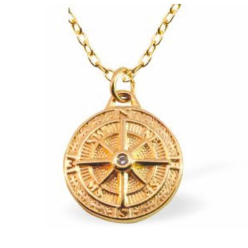 Gold Compass Necklace