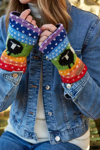 Rainbow Sheep Hand Warmers