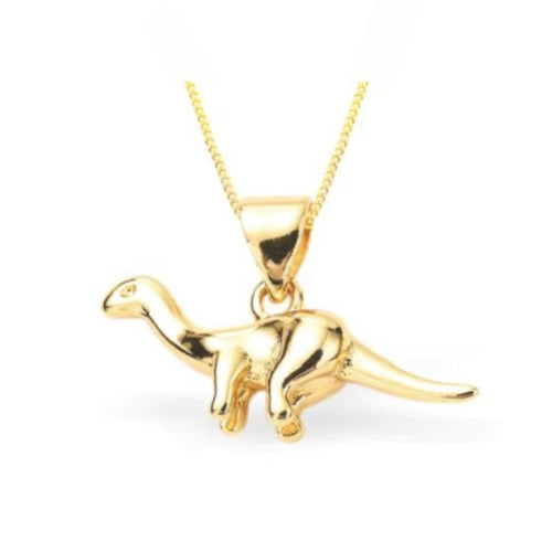 Gold Dinosaur Necklace