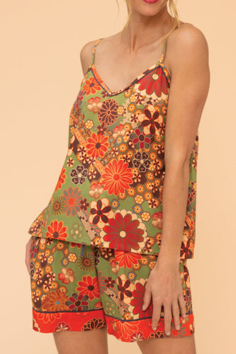 Cami 70's Kaleidoscope Floral Pyjamas