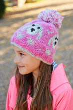 Kids Pink Puppy Bobble Beanie