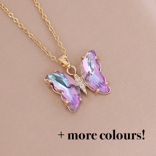 Crystal Butterfly Necklace