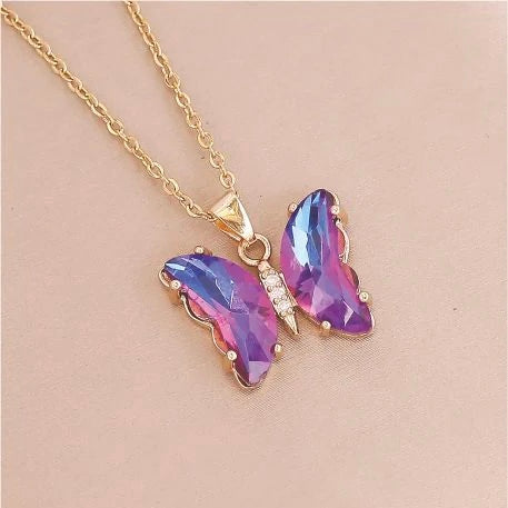 Crystal Butterfly Necklace