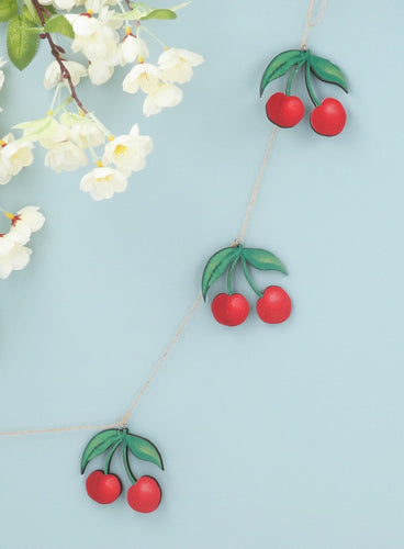 Cherries Wooden Garland