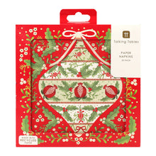 Folk Red Christmas Napkins