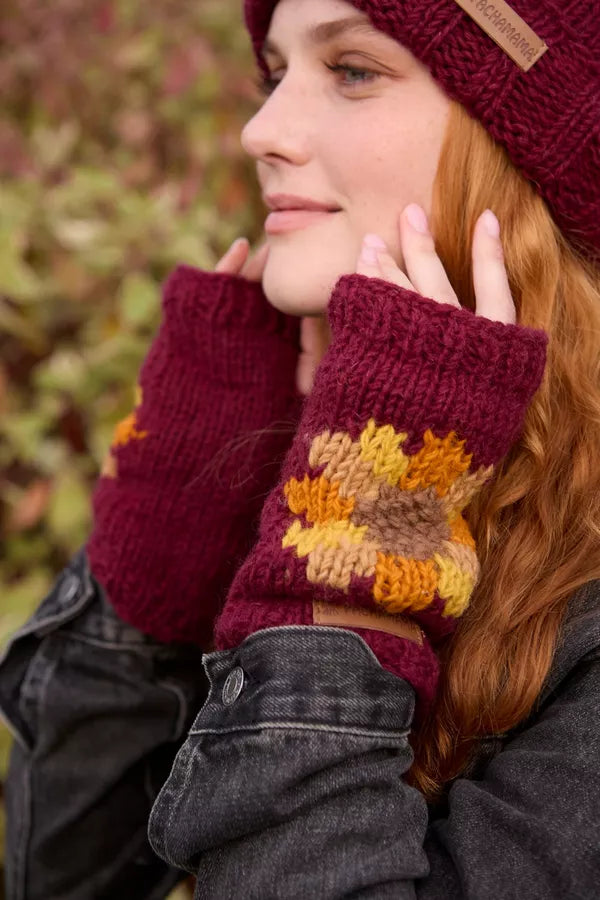Sunflower Handwarmers Burgundy