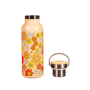 70s Floral Water Bottle