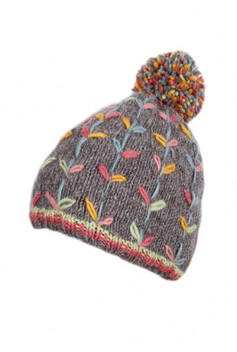 Kylemore Grey Bobble Hat - Bluebells of Bath