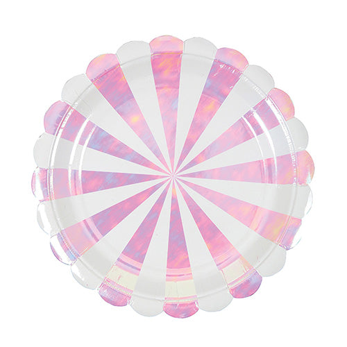 Pink Iridescent Party Plates - Bluebells of Bath