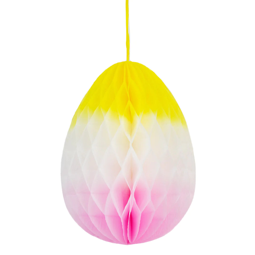 Large Pastel Ombre Honeycomb Egg