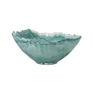 Alabaster Blue Glass Bowl - Bluebells of Bath