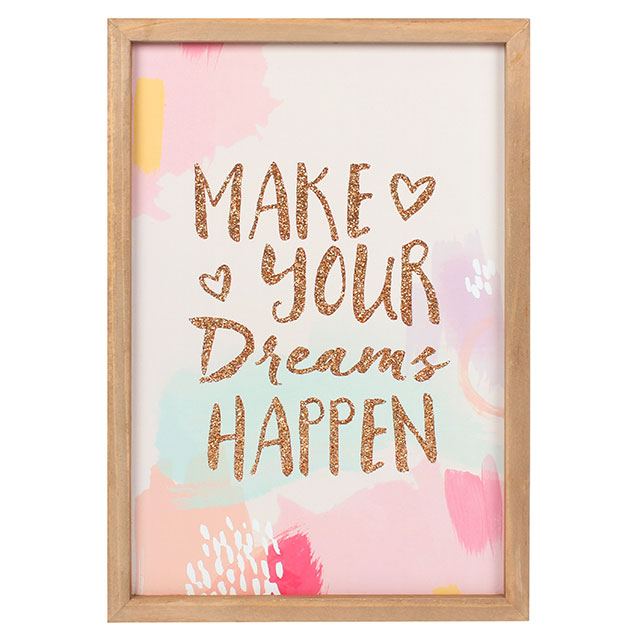 Make Your Dreams Happen Framed Sign - Bluebells of Bath