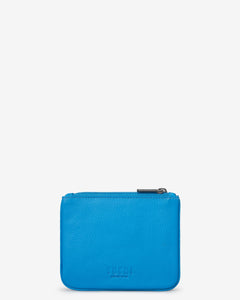 Peacock Zip Top Leather Purse - Bluebells of Bath