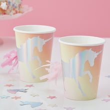Iridescent Foiled Unicorn Tassel Paper Cups - Bluebells of Bath