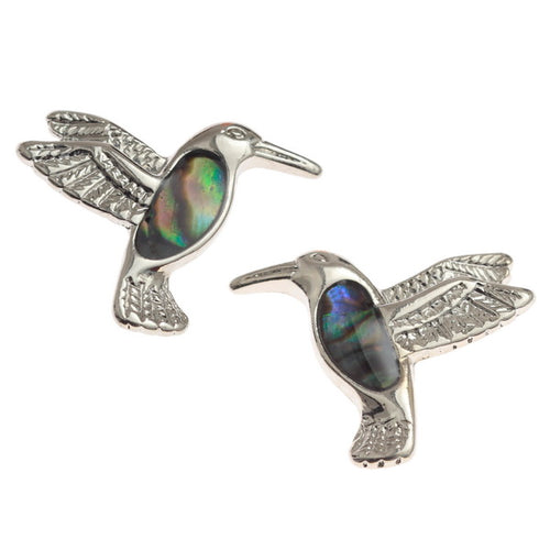 Hummingbird Paua Shell Stud Earrings - Bluebells of Bath