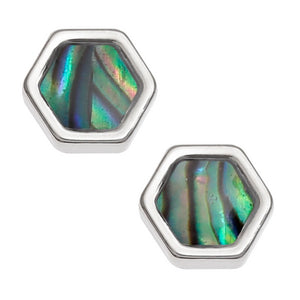 Honeycomb Hexagon Stud Earrings - Bluebells of Bath