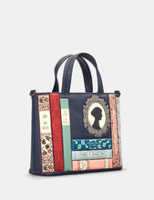 Jane Austen Bookworm Navy Leather Multiway Grab Bag