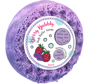 Berry Bubbly Body Buffer Shower Soap Sponge