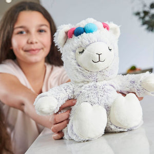 Microwavable Large Marshmallow Llama warmies bluebells of bath